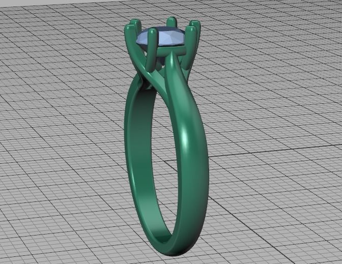1ct Diamond Trellis Ring 6 claw setting 3D model 3D print model_43