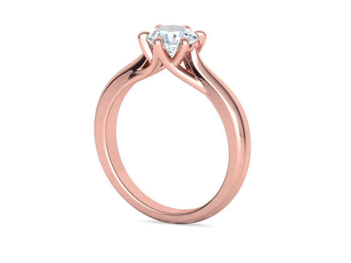 1ct Diamond Trellis Ring 6 claw setting 3D model 3D print model_23