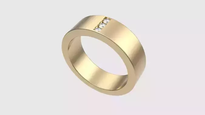 Minimalistic Channel Set Ring JDBCo 3D print model