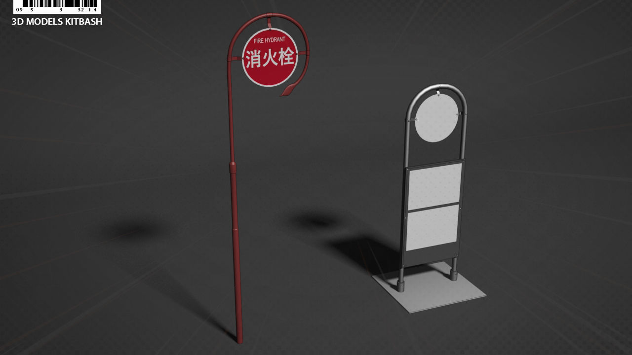 Tokyo street props 3D model_10