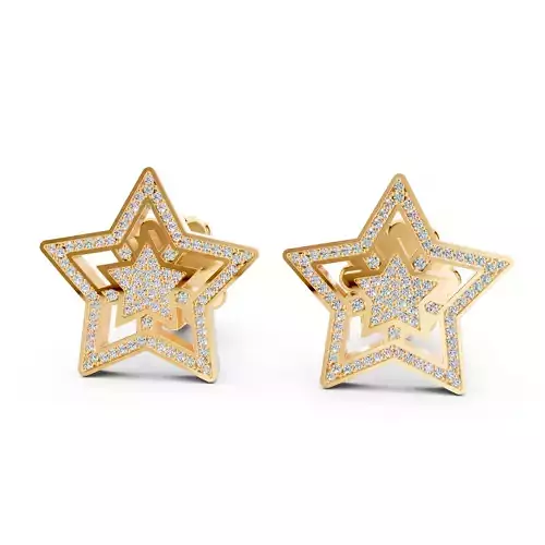 Star Pave Earrings