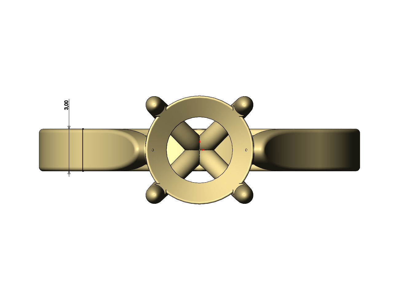 Round 8mm diamond thin setting solitaire band US sizes 5to10  3D print model_8
