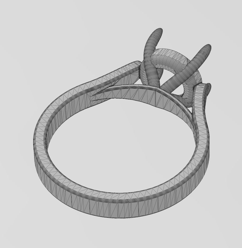 Round 8mm diamond thin setting solitaire band US sizes 5to10  3D print model_16