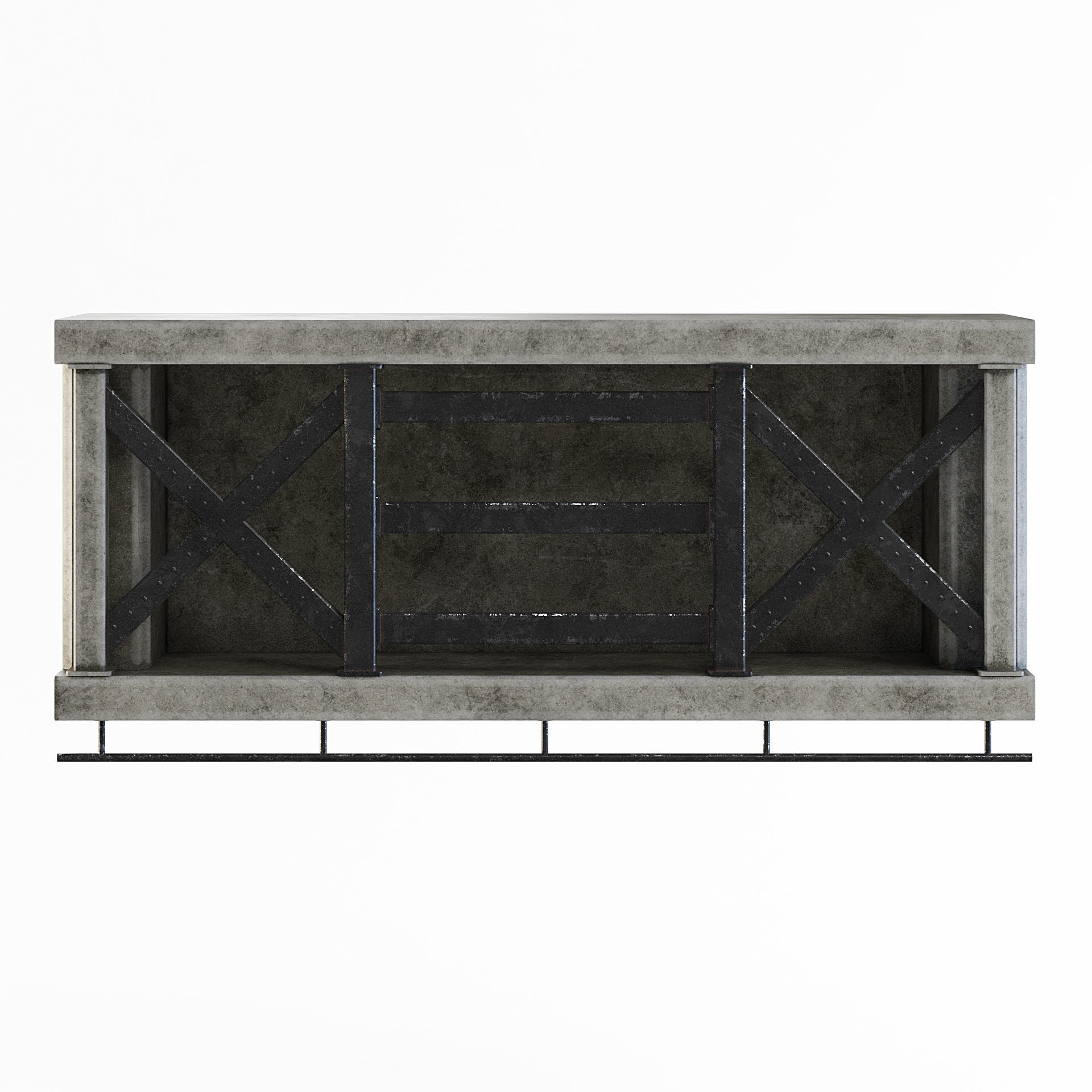 Factory Side Wall Upper 3D model_4