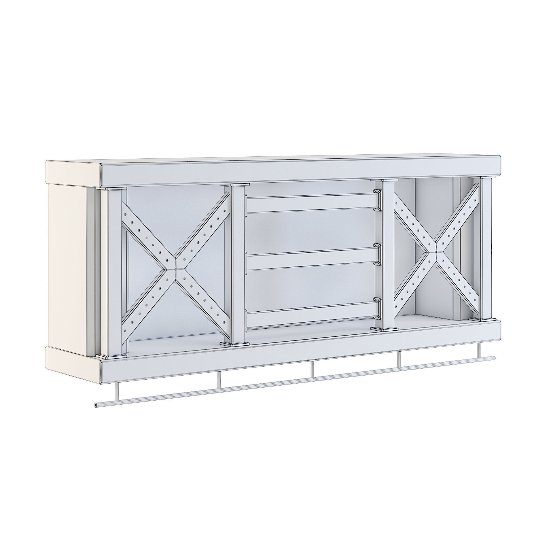 Factory Side Wall Upper 3D model_3