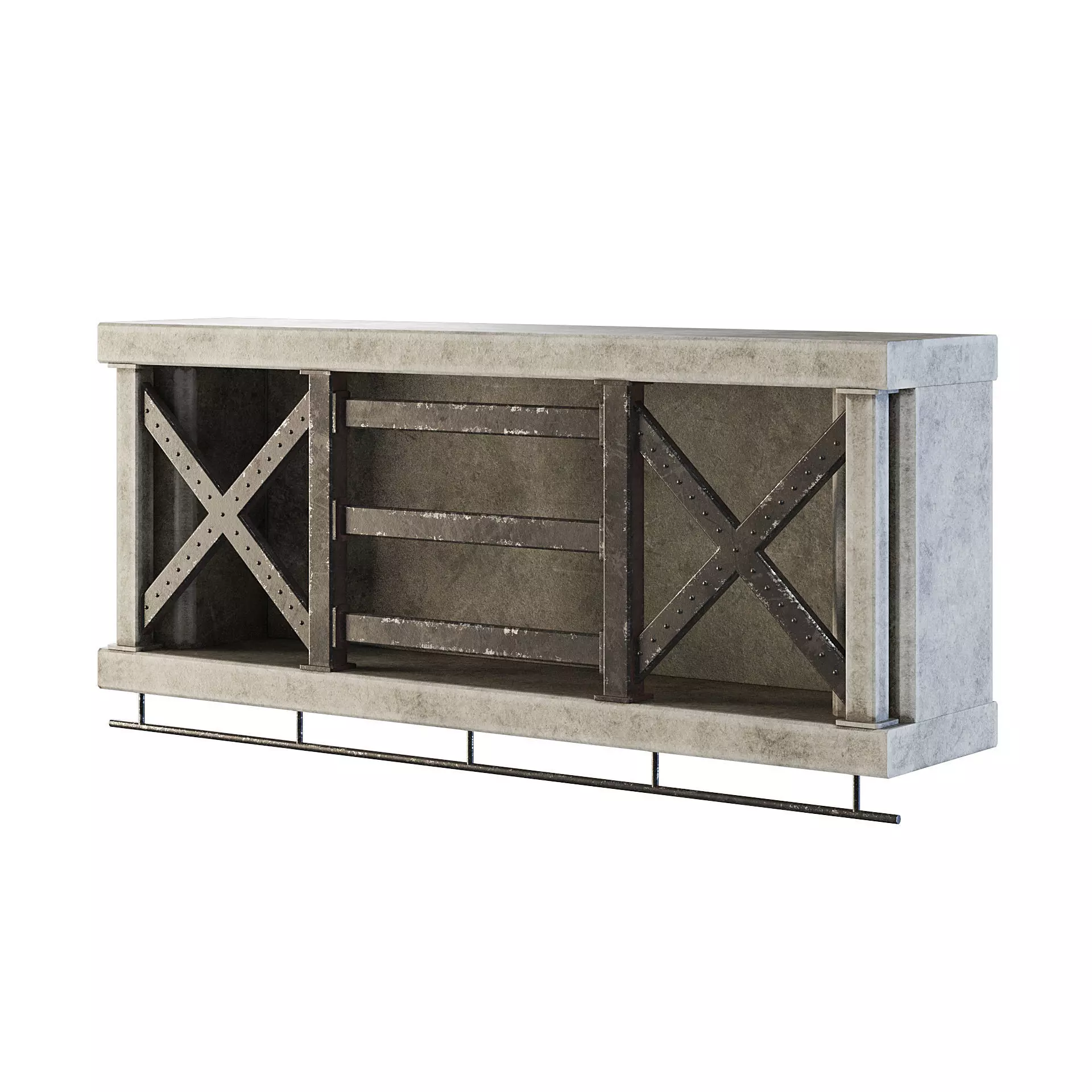 Factory Side Wall Upper 3D model_0