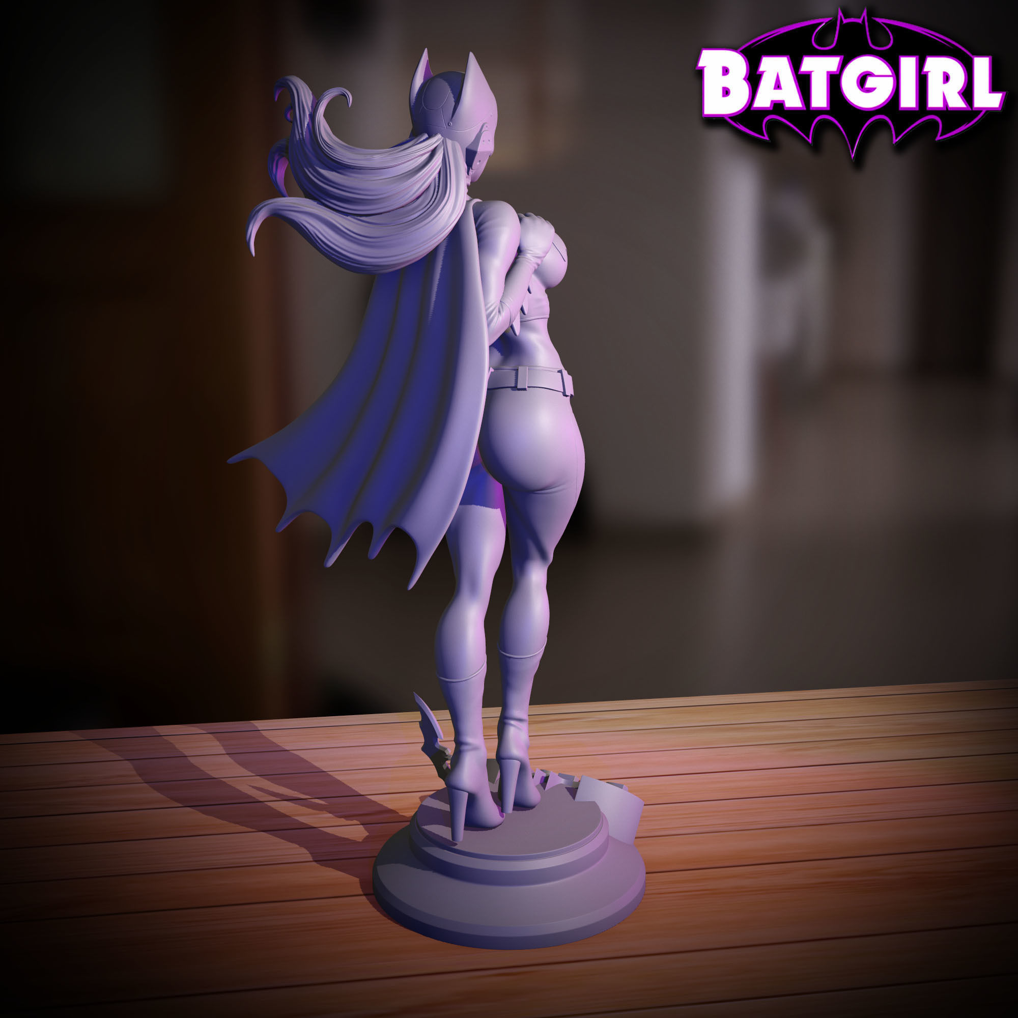 BAT GIRL - STYLISED FAN ART 3D print model_5