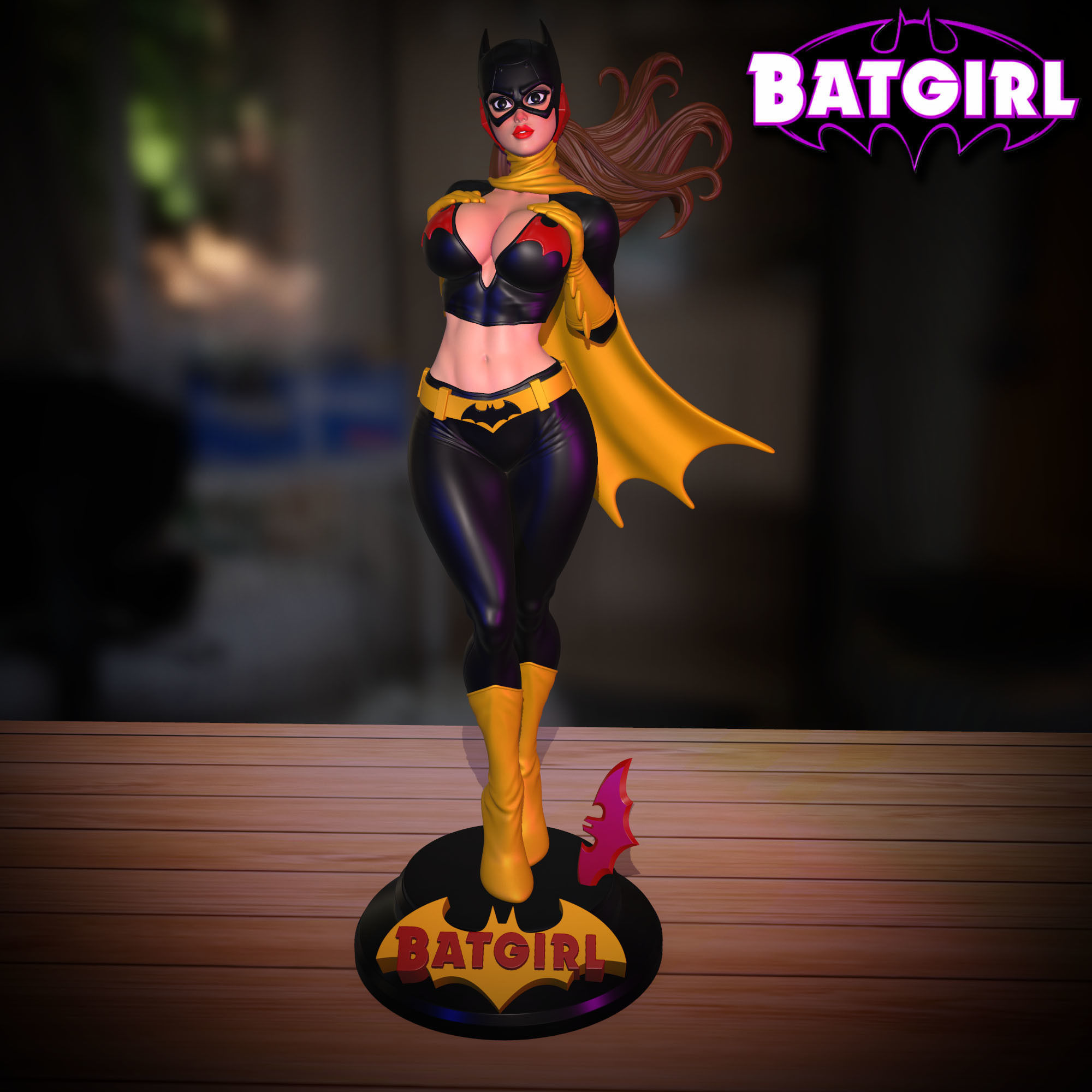 BAT GIRL - STYLISED FAN ART 3D print model_2