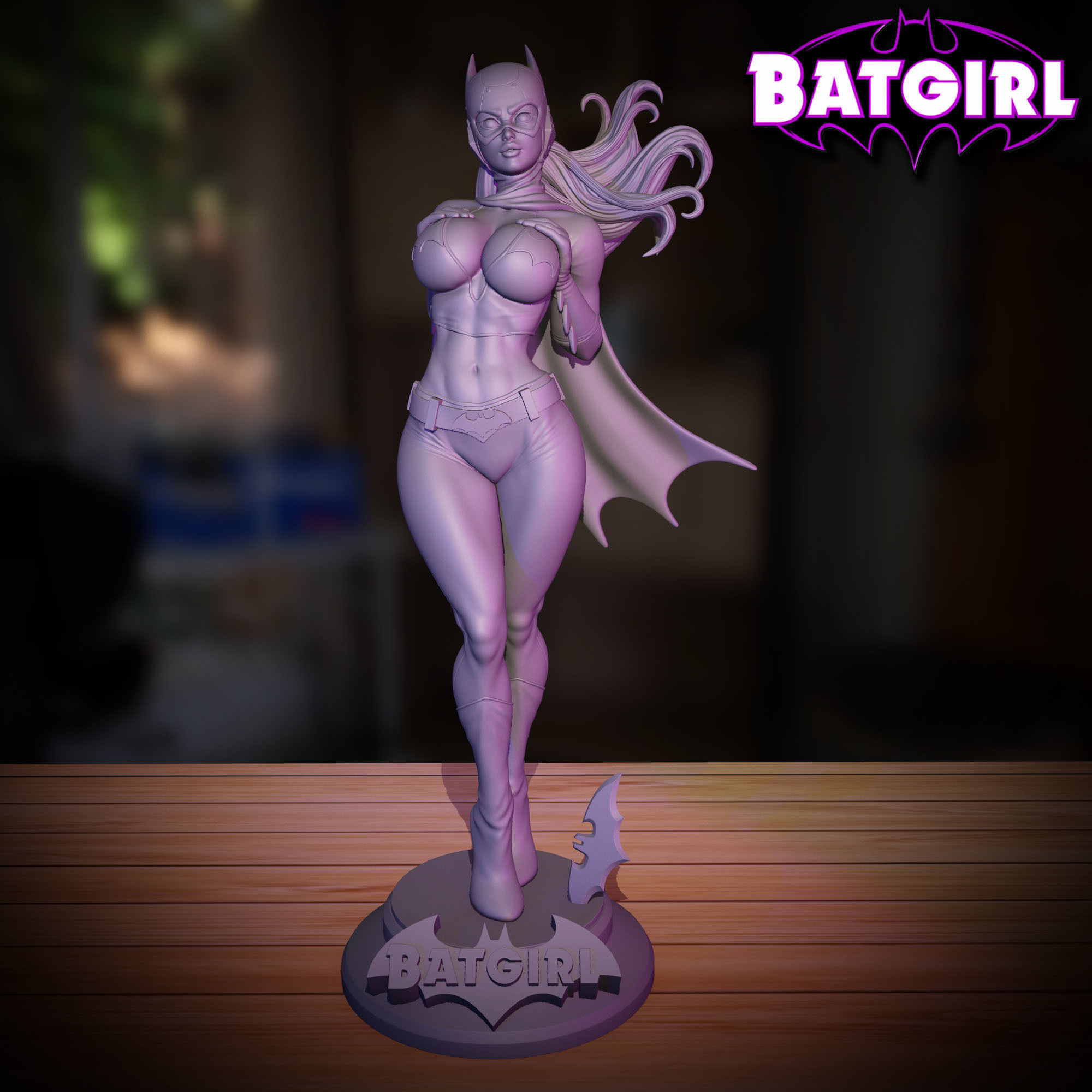 BAT GIRL - STYLISED FAN ART 3D print model_4