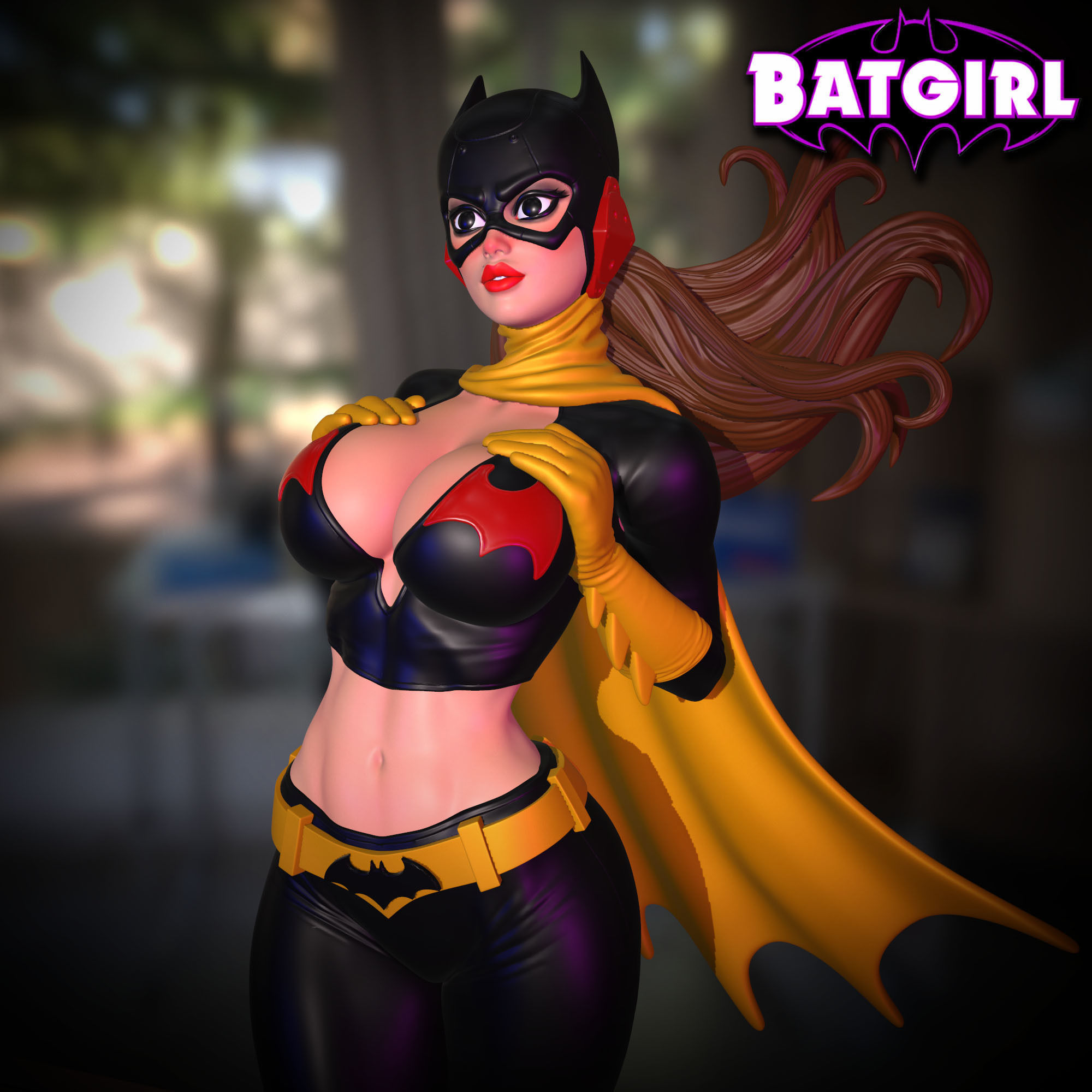 BAT GIRL - STYLISED FAN ART 3D print model_1