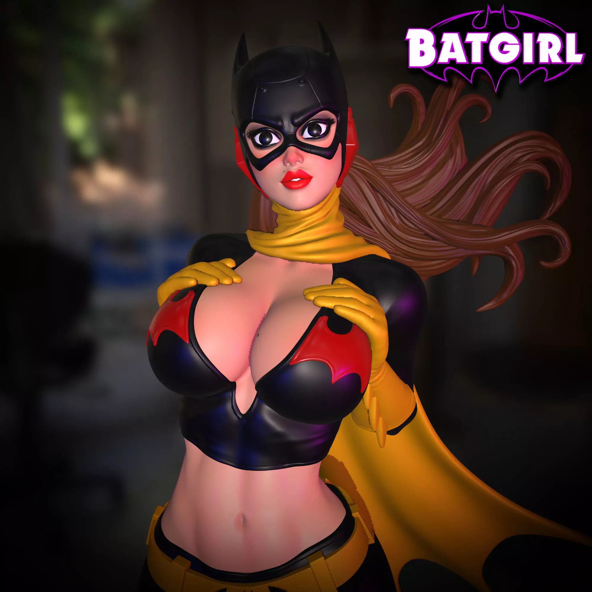 BAT GIRL - STYLISED FAN ART 3D print model_0