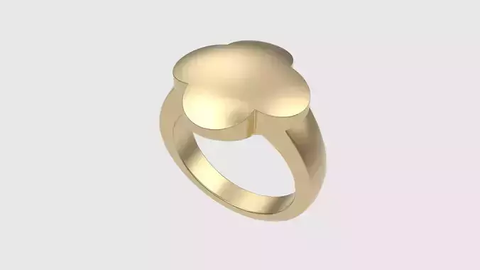 Four-Leaf Clover Statement Ring JDBCo Free 3D print model