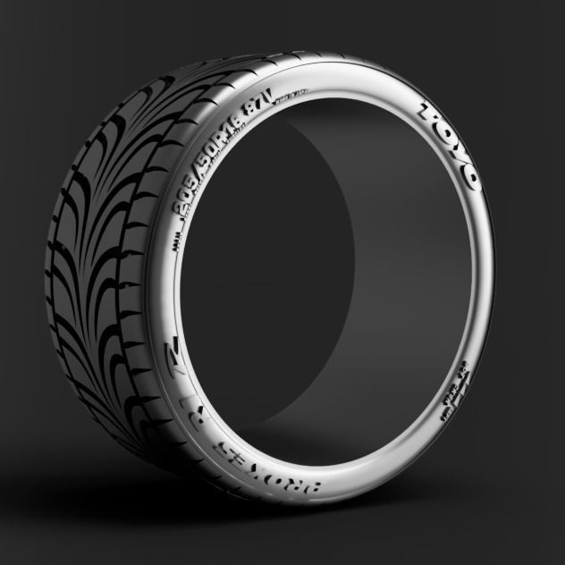 1 24 Scale BBS RM 16 Inch with Toyo Proxes style tires 3D print model_3