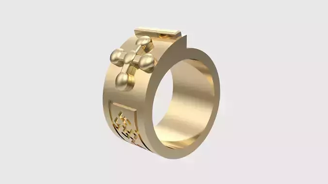 Ancient Slavs Cross Pattern Ring JDBCo 3D print model