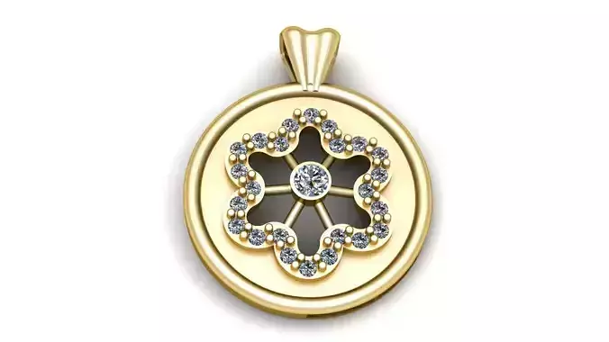 Women Fashion Diamond Pendant 3d Printable Model