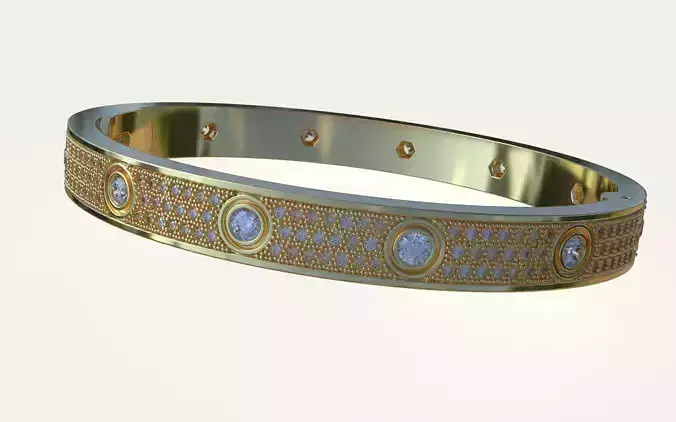 Bracelet Love de Cartier Paved 175mm