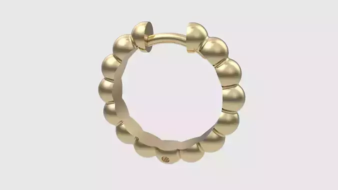 Beaded Hoop Earrings JDBCo Free 3D print model