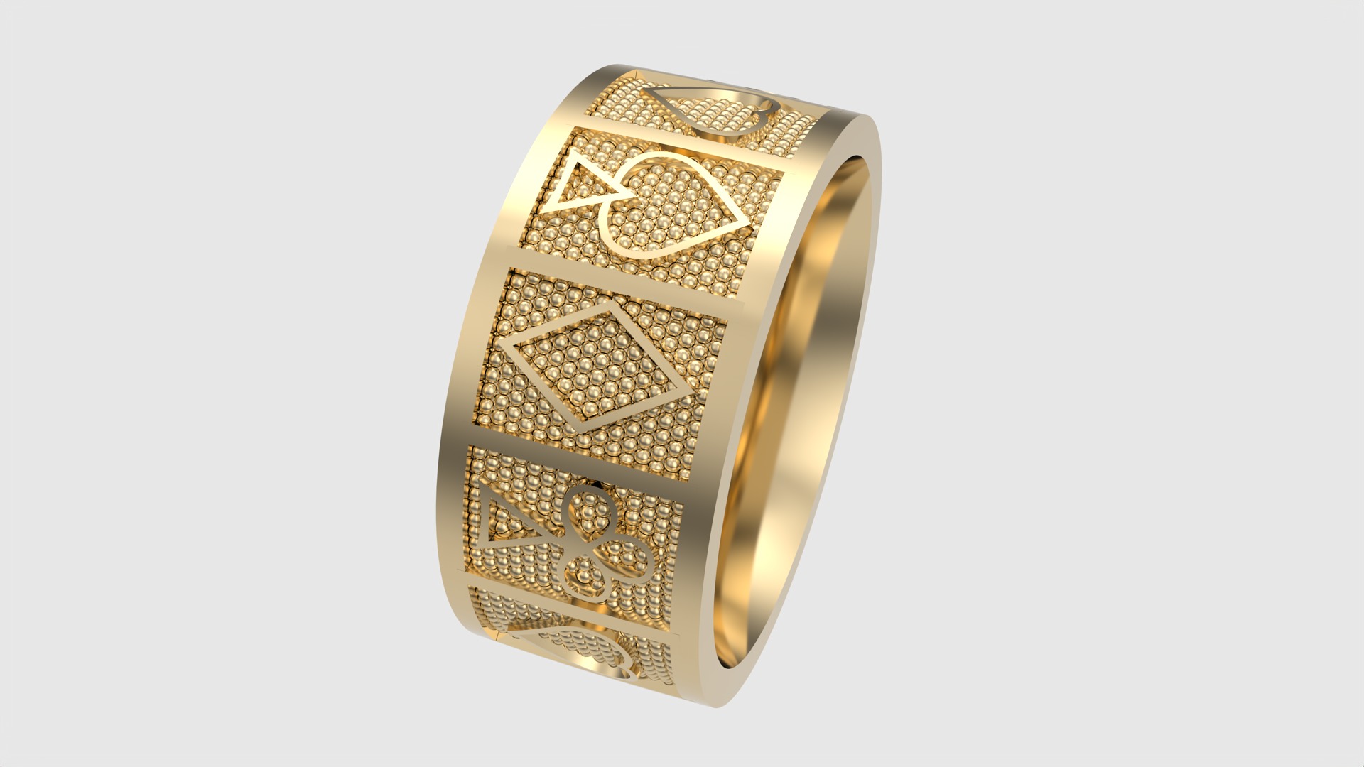 Poker Card Suit Ring JDBCo 3D print model_29