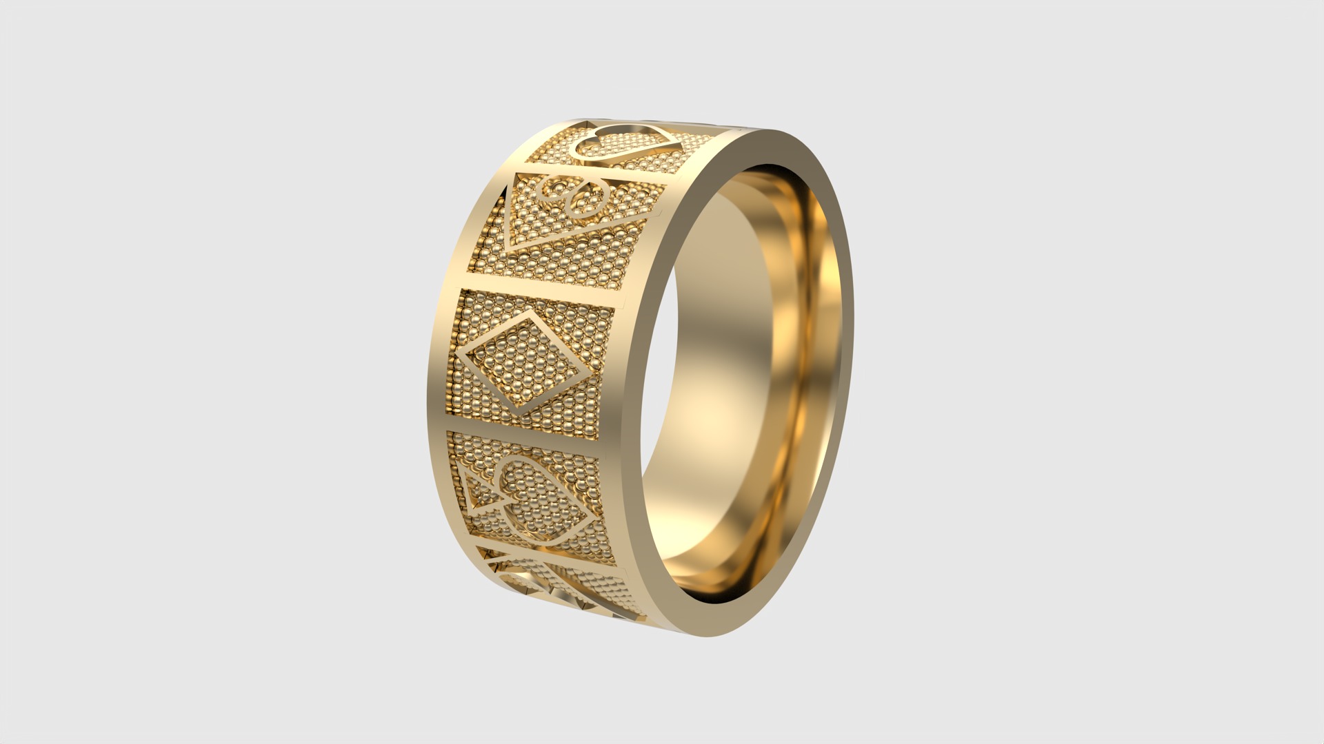 Poker Card Suit Ring JDBCo 3D print model_17