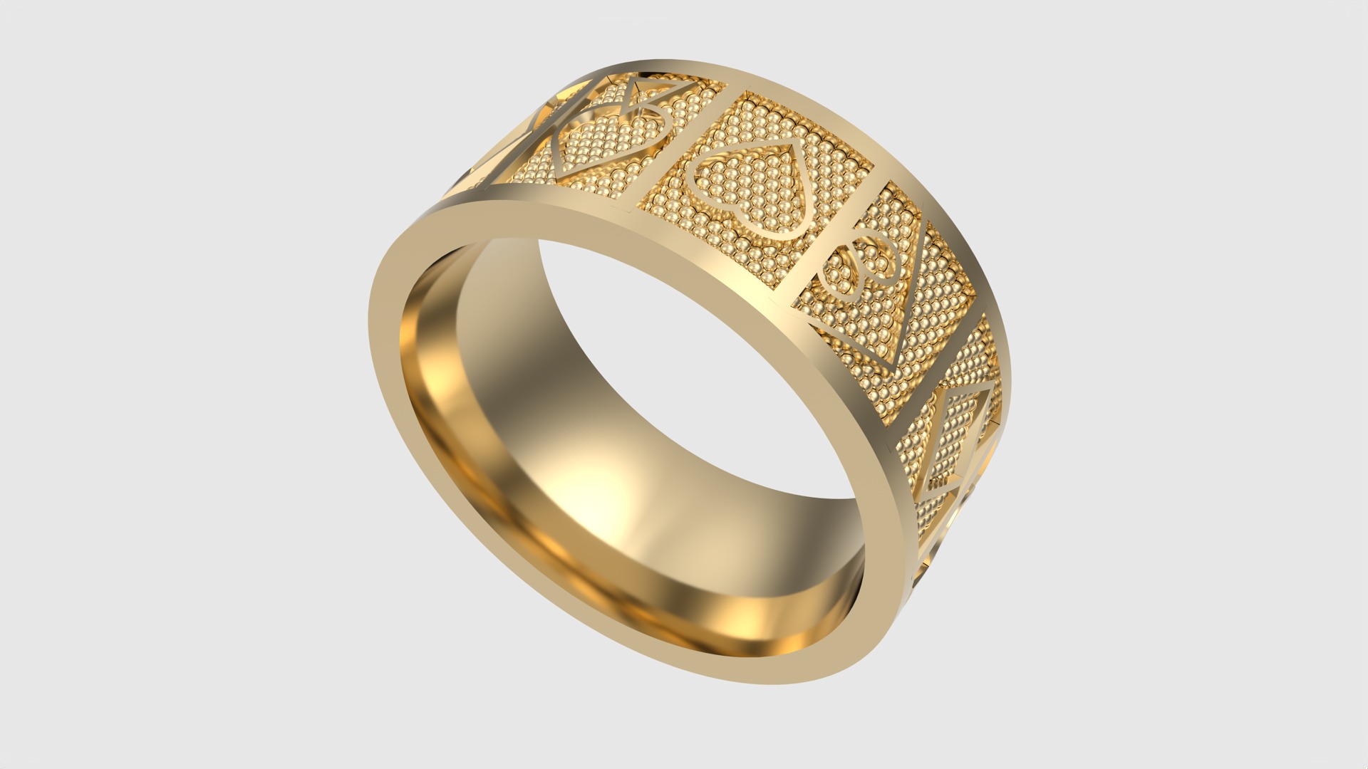 Poker Card Suit Ring JDBCo 3D print model_25