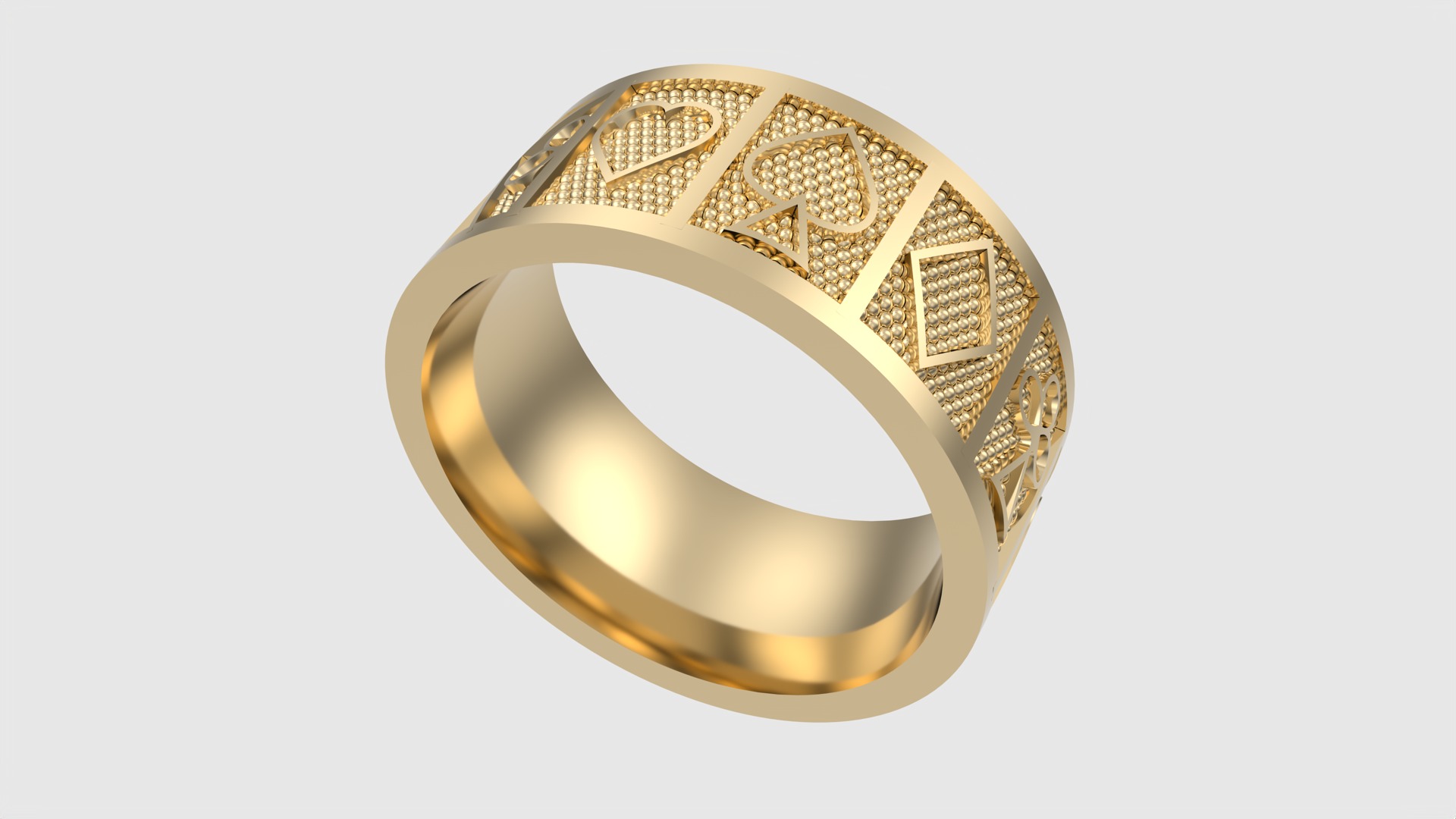 Poker Card Suit Ring JDBCo 3D print model_18