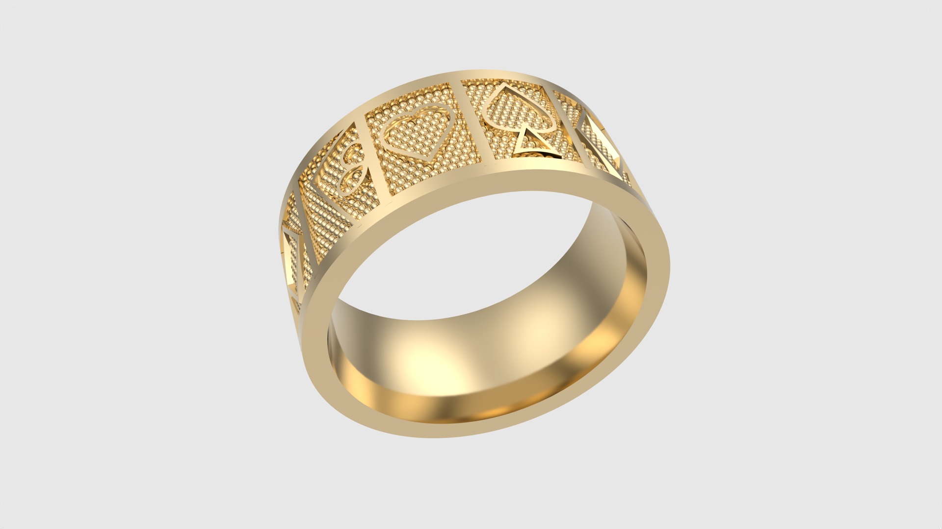 Poker Card Suit Ring JDBCo 3D print model_15
