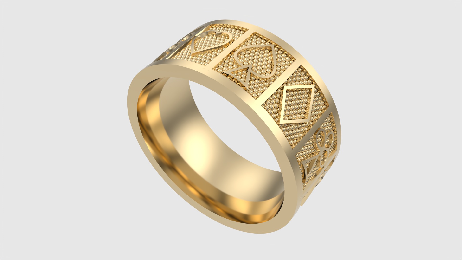 Poker Card Suit Ring JDBCo 3D print model_32