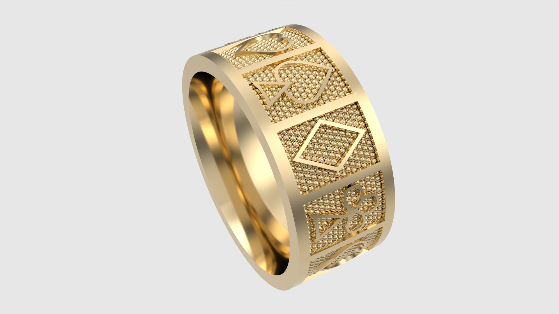 Poker Card Suit Ring JDBCo 3D print model_31