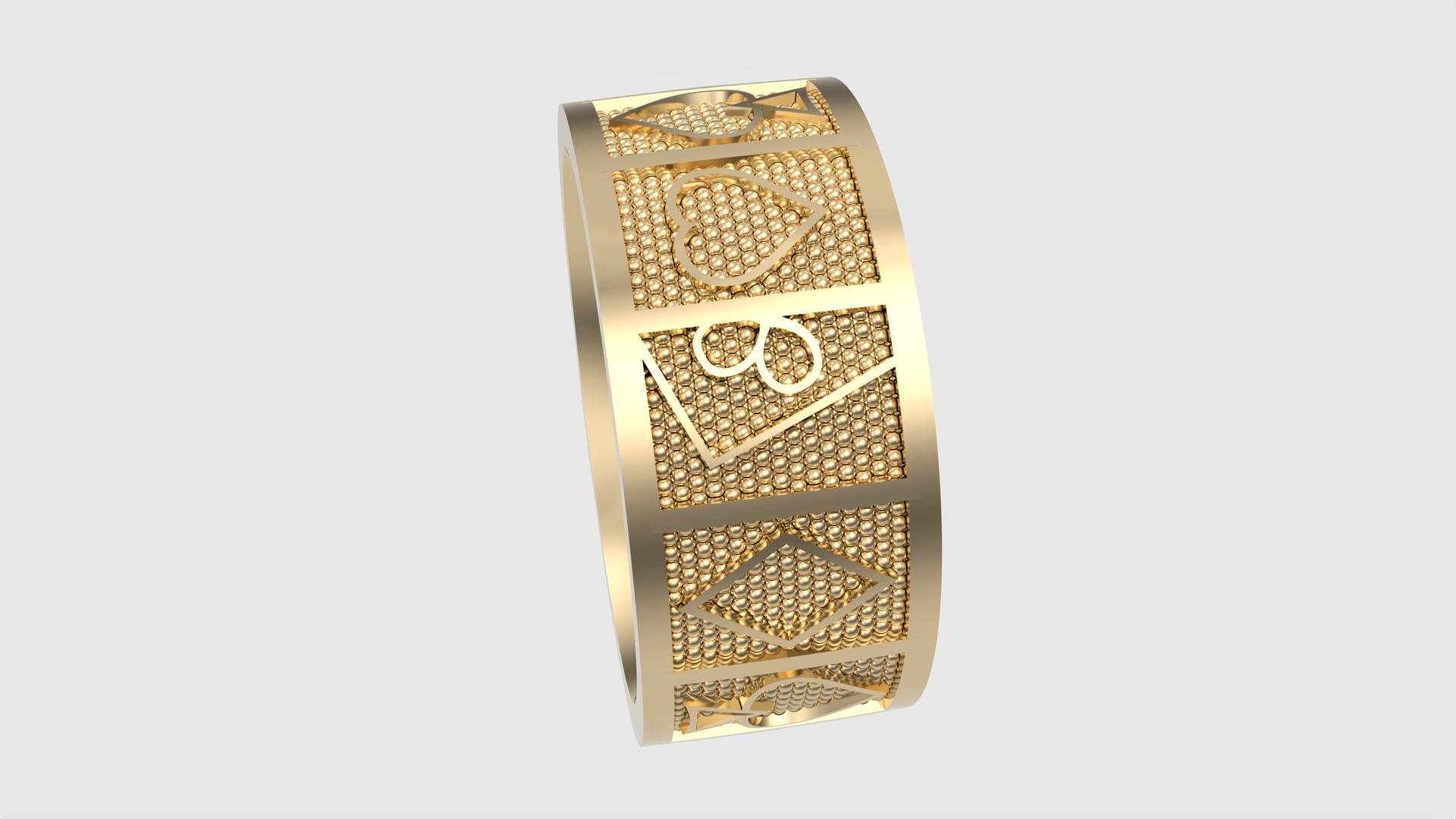 Poker Card Suit Ring JDBCo 3D print model_23