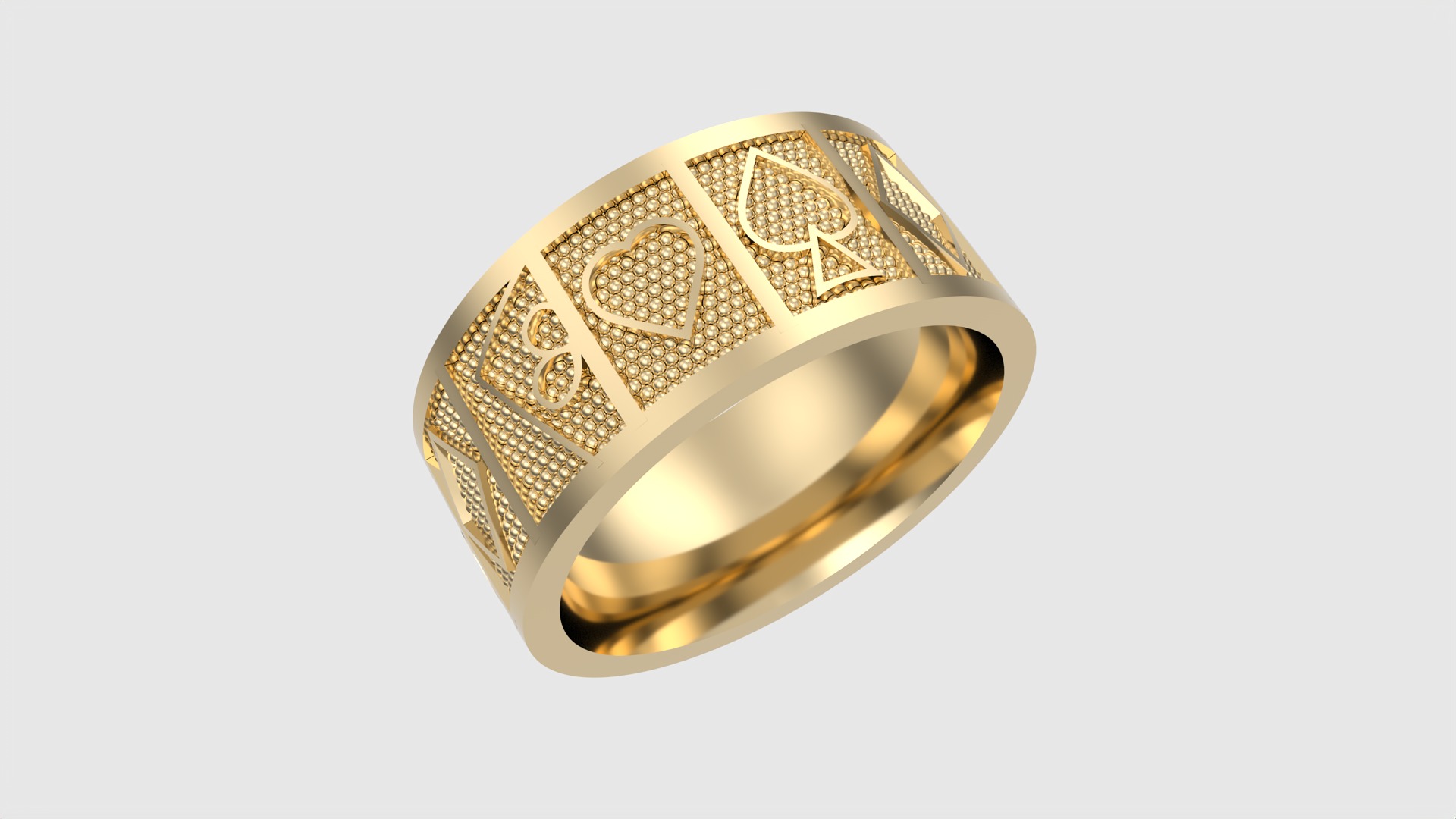 Poker Card Suit Ring JDBCo 3D print model_16