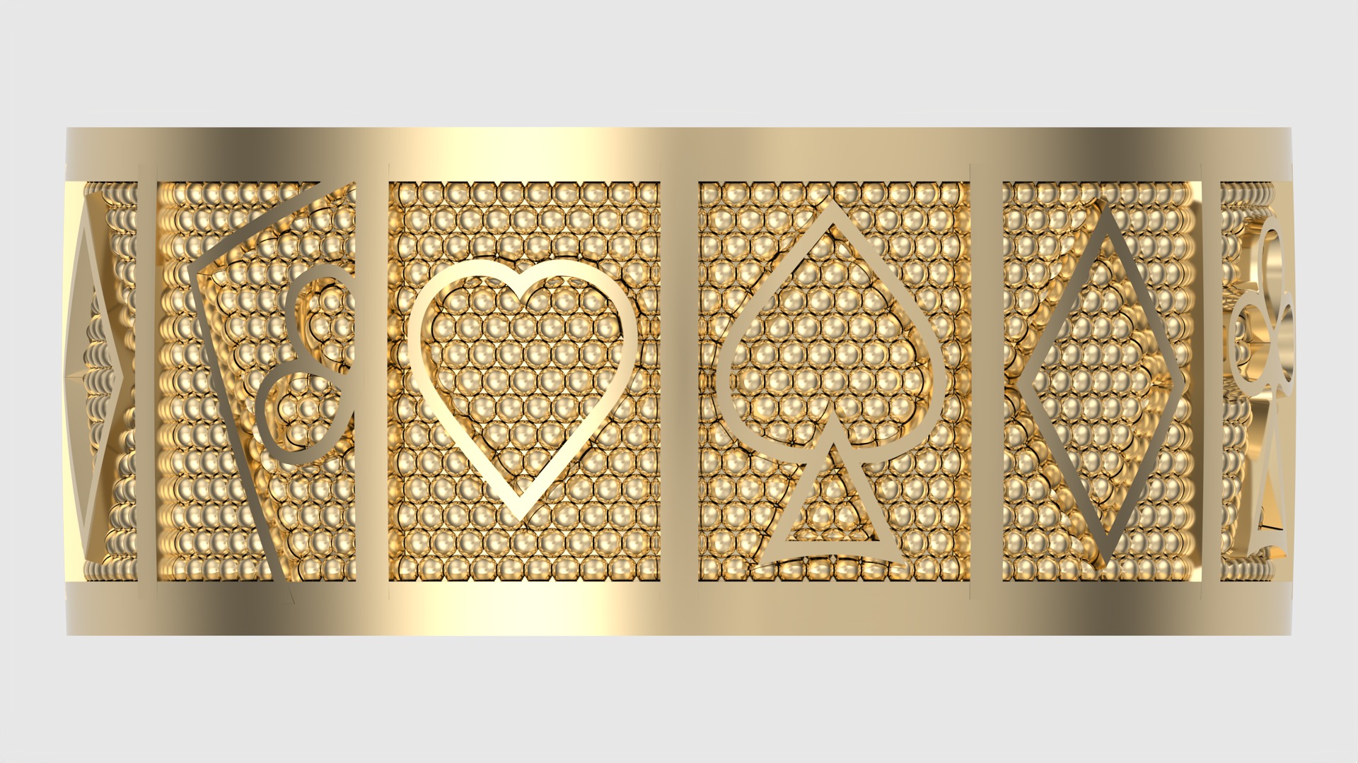 Poker Card Suit Ring JDBCo 3D print model_4