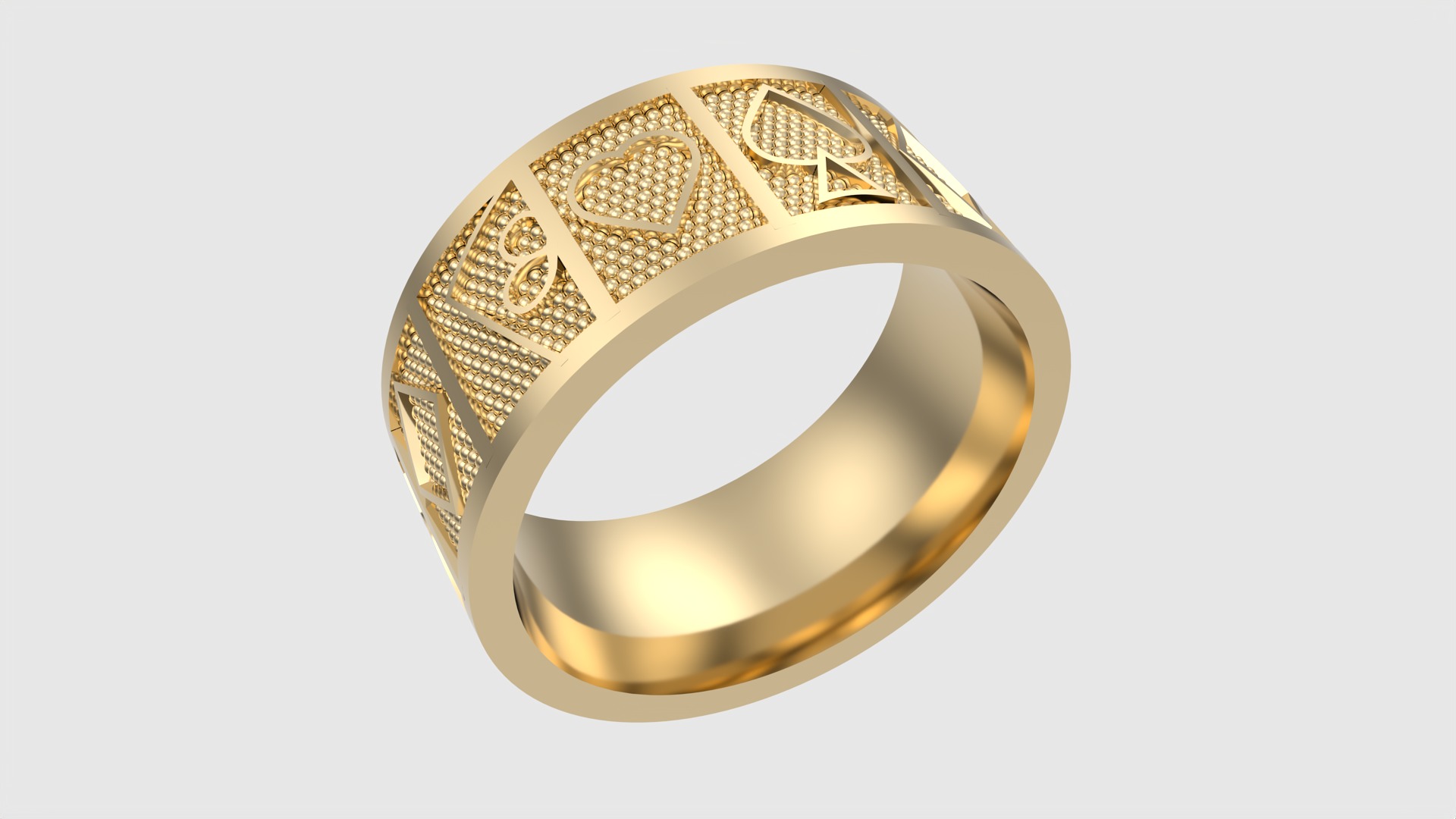 Poker Card Suit Ring JDBCo 3D print model_20