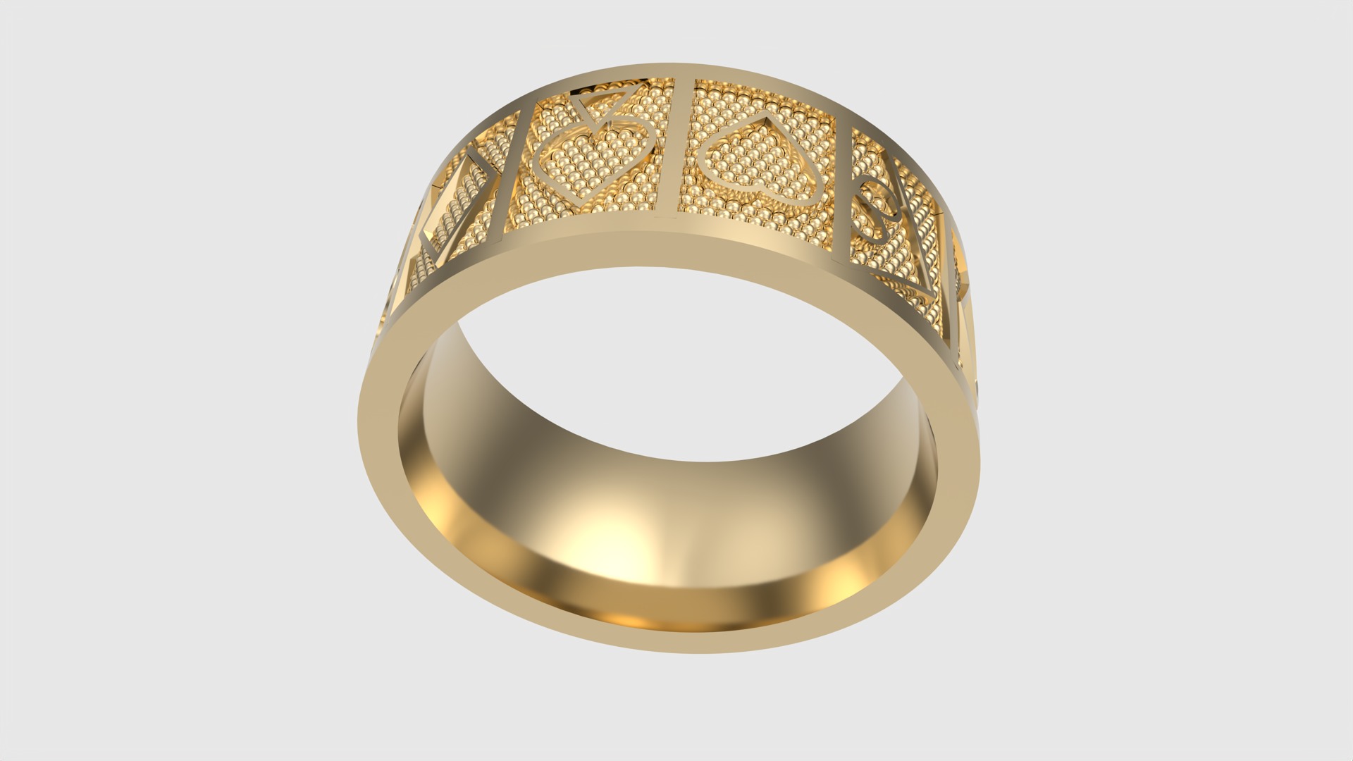 Poker Card Suit Ring JDBCo 3D print model_26