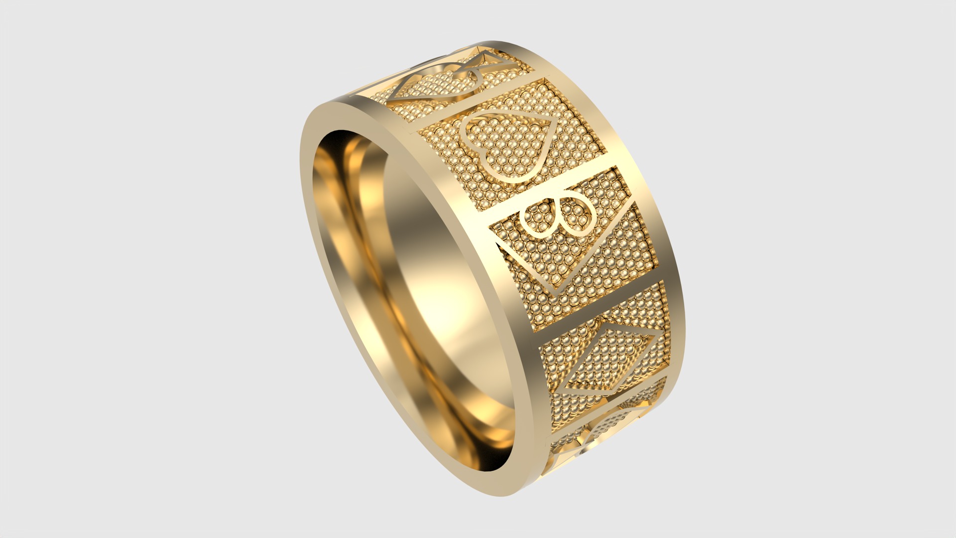 Poker Card Suit Ring JDBCo 3D print model_24