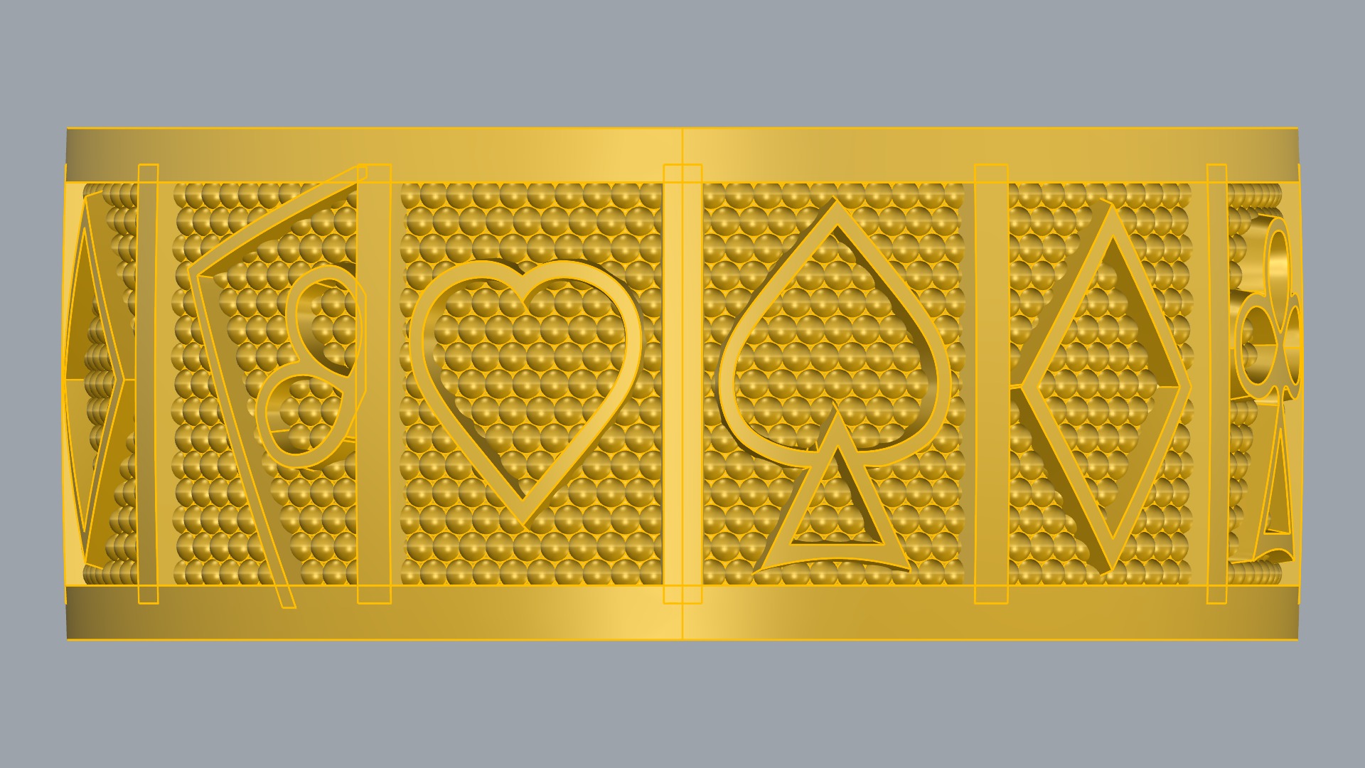 Poker Card Suit Ring JDBCo 3D print model_11