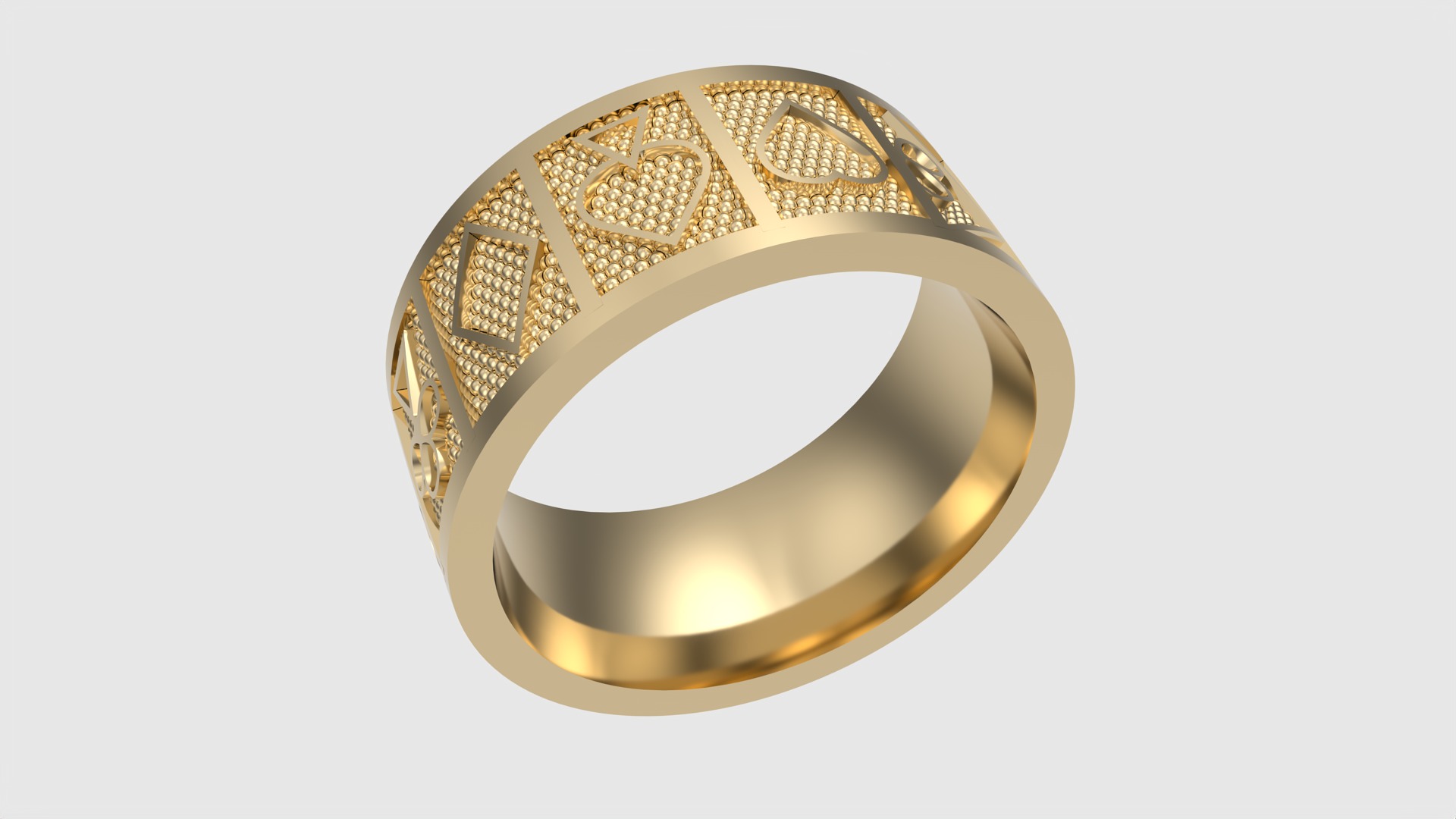 Poker Card Suit Ring JDBCo 3D print model_27