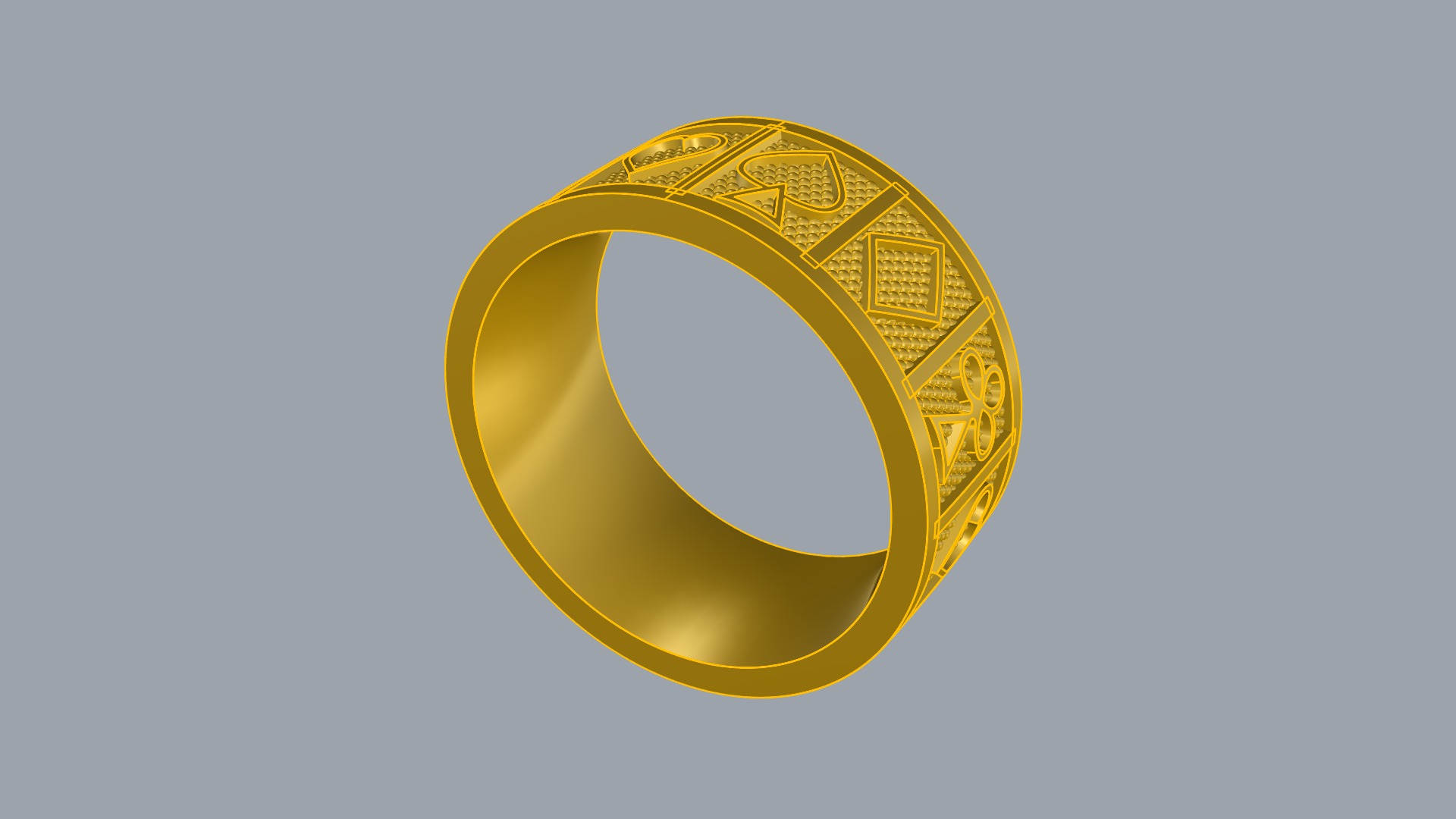 Poker Card Suit Ring JDBCo 3D print model_5