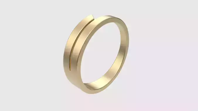 Modern Split-Band Ring JDBCo 3D print model
