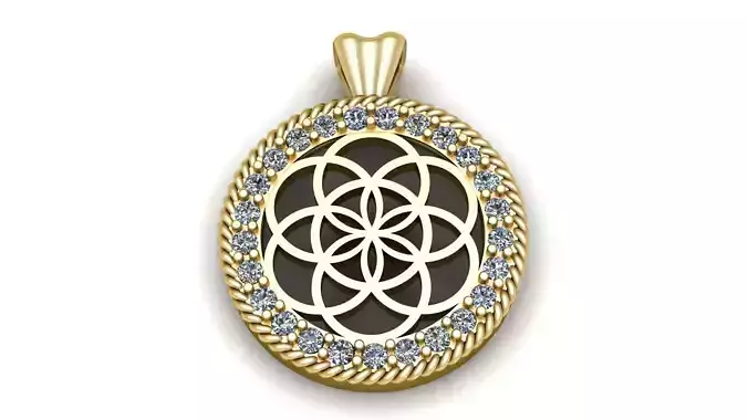Women Fashion Diamond Pendant 3d Printable Model 3D print model