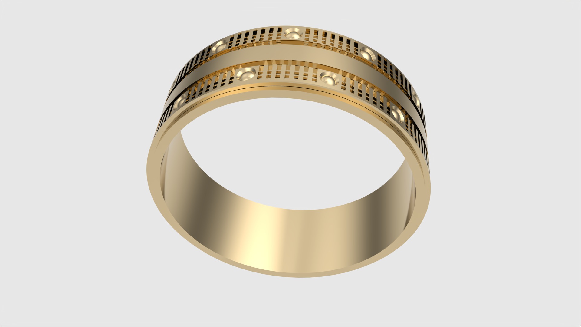 Intricate Geometric Inlay Ring JDBCo 3D print model_26