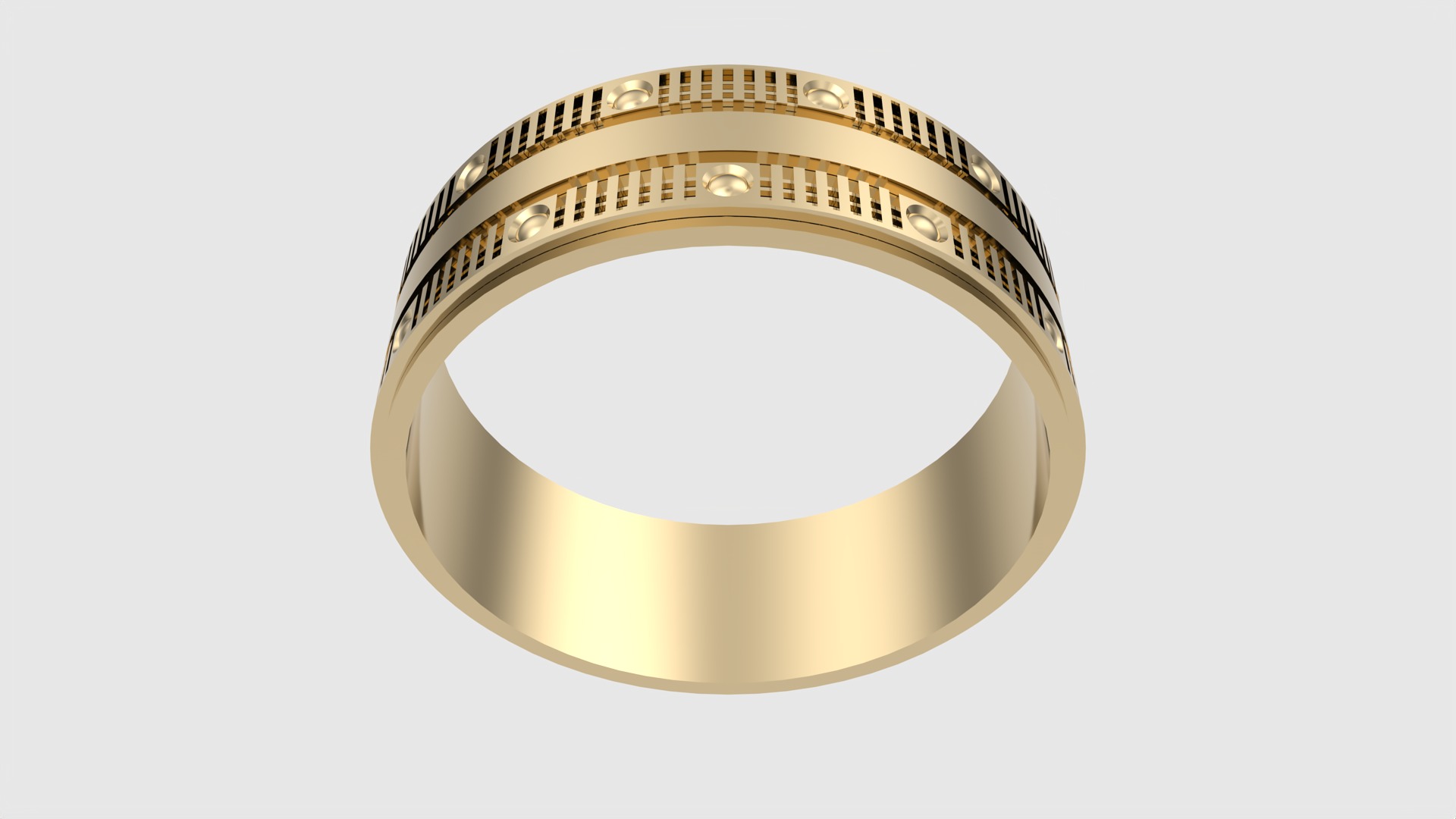 Intricate Geometric Inlay Ring JDBCo 3D print model_19