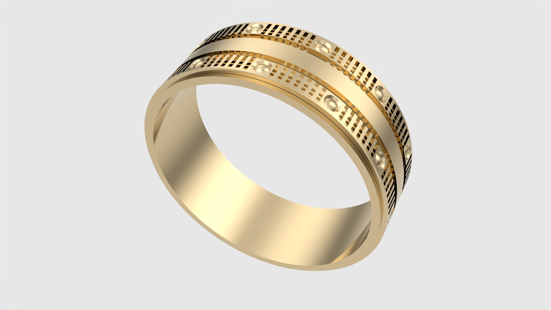 Intricate Geometric Inlay Ring JDBCo 3D print model_18