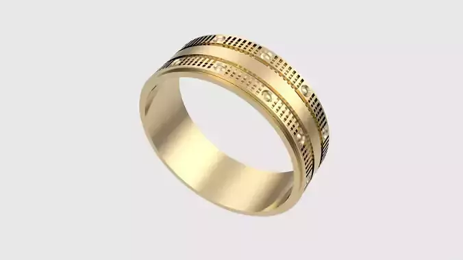 Intricate Geometric Inlay Ring JDBCo 3D print model