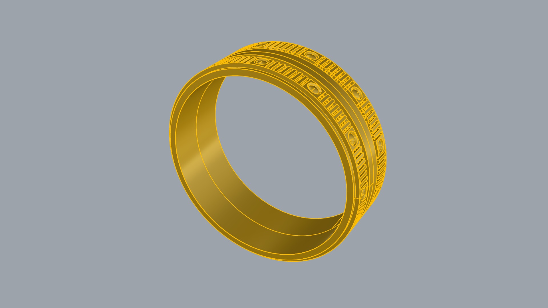 Intricate Geometric Inlay Ring JDBCo 3D print model_5