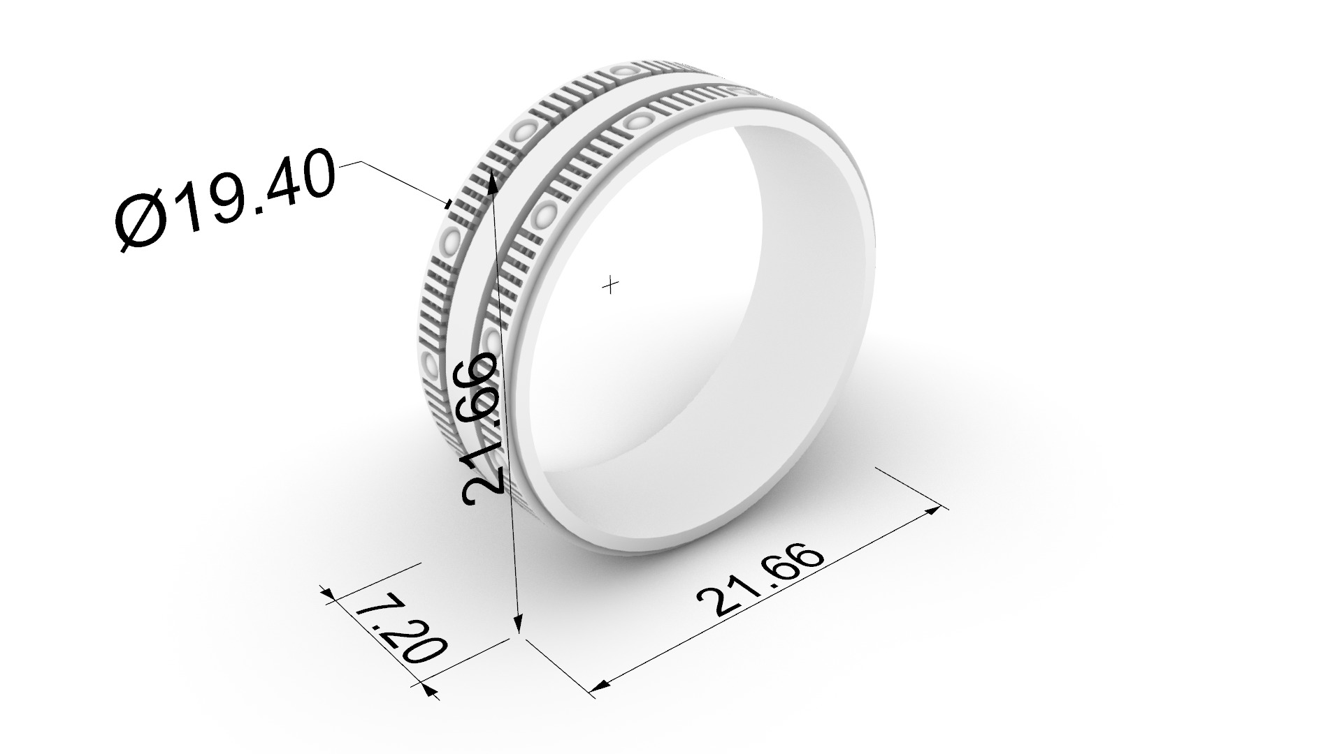 Intricate Geometric Inlay Ring JDBCo 3D print model_1