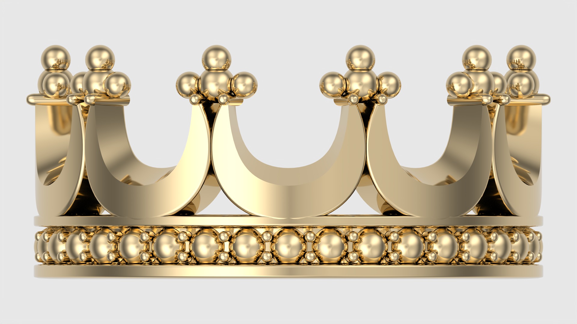Royal Crown-Themed Ring JDBCo 3D print model_4