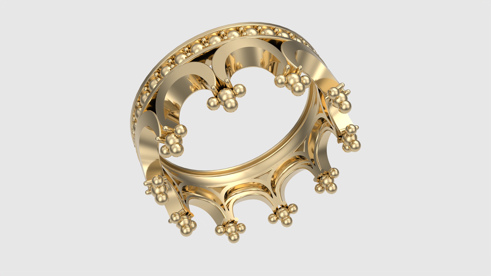 Royal Crown-Themed Ring JDBCo 3D print model_27