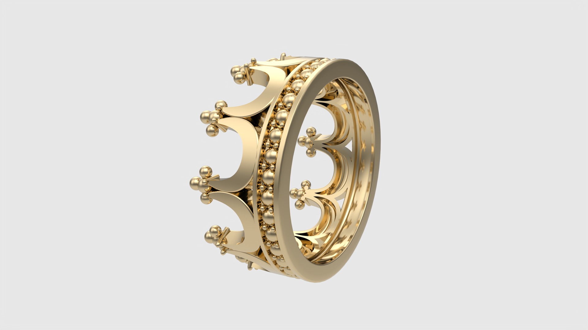 Royal Crown-Themed Ring JDBCo 3D print model_17
