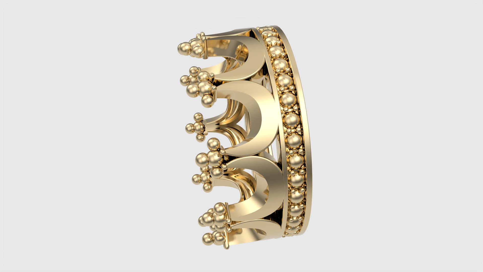 Royal Crown-Themed Ring JDBCo 3D print model_23
