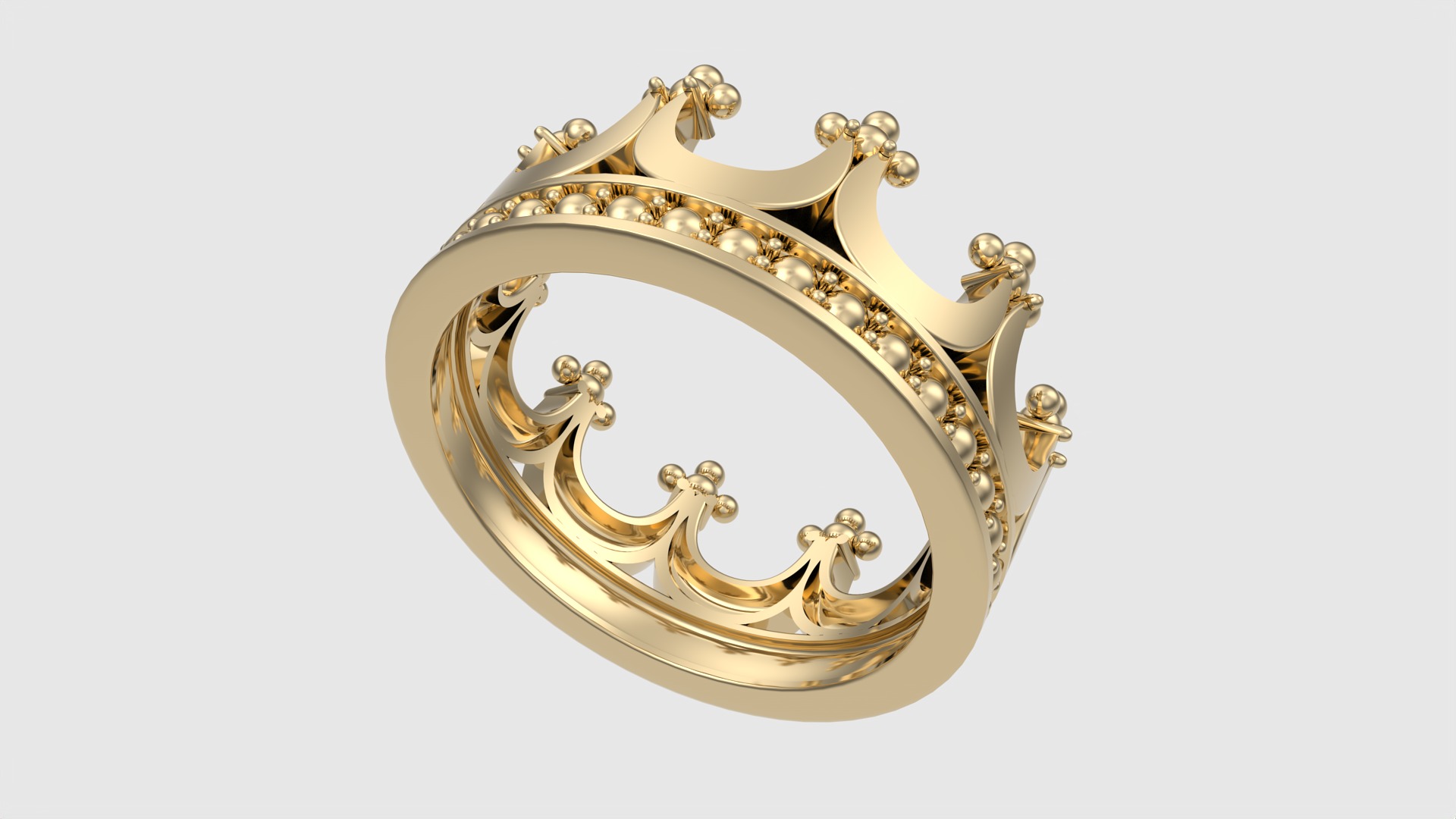Royal Crown-Themed Ring JDBCo 3D print model_18